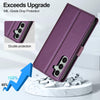 For Samsung Galaxy A56 5G LC.IMEEKE L2 Series Detachable Magsafe PU Phone Case with Lanyard(Purple)