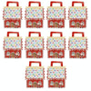 10pcs Christmas Candy Boxes Kraft Paper Christmas House Handbag Candy Boxes, Style: Small Red Base
