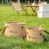 Outdoor Folding Bucket Travel Camping Portable Large Capacity Water Storage Bucket, Capacity: 10L Beige