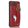 For Asus ROG Phone 5 ZS673KS Wristband Leather Back Phone Case(Red)