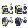 6623 Cartoon Load-reducing Children Schoolbag with Reflective Strips, Size: S (Royal Blue)