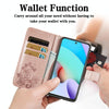 For Alcatel 1S 2021 Four-leaf Clasp Embossed Buckle Mobile Phone Protection Leather Case with Lanyard & Card Slot & Wallet & Bracket Function(Purple)