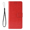 For Asus Zenfone 8 ZS590KS Crazy Horse Texture Horizontal Flip Leather Case with Holder & Card Slots & Lanyard(Red)