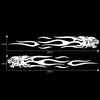 2 PCS/Set D-815 Flame Lion Pattern Car Modified Decorative Sticker(White)