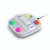 For PS5 Controller Dual Charger Charging Stand Docking Station With RGB Ambient Light(White)