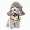 Dog Drool Scarf with Bow Tie, Khaki, Large (25-30cm Neck)