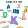 English Letter Word Spelling Learning Toy Wooden Puzzle Practice Cards(Yellow Box)