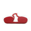 Clip-nose Reading Glasses Portable Reading Mirror No Mirror Leg Glasses, Degree: +250(Red)