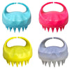 Round Hair Washing Brush Silicone Wet & Dry Multipurpose Massage Brush(Yellow)