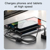 YESIDO CA110 1.2m 4A Type-C to Dual Type-C + Dual 8 Pin Charging Cable(Black)