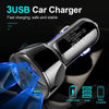 YSY-395KC QC3.0 3 USB 35W High Power Vehicle Charger / Mobile Phone Tablet Universal Vehicle Charger(Black)