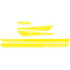 D-1037 Striped Car Sticker Car Side Door Cover Rearview Mirror Combination Sticker(Yellow)
