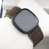 For Fitbit Versa 4 / Sense 2 Universal Wave Nylon Watch Band(Army Green)