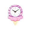 Cartoon Shake Wall Clock Children Room Decoration Wall Clock (Ice Cream)
