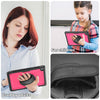 For Samsung Galaxy Tab A9+ Honeycomb Hand Grip Turntable Stand Tablet Case(Rose Red)