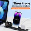 A75 Folding 3 in 1 Wireless Charger Suitable for Apple Watch Mobile Phone Headset(Black)