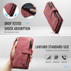 For Samsung Galaxy S25 5G CaseMe C30 Card Slots Zipper Wallet Leather Phone Case(Red)