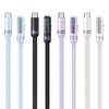 USAMS US-SJ652 PD 30W USB-C/Type-C to 8 Pin Aluminum Alloy Digital Display Fast Charging Elbow Data Cable, Length: 1.2m(Beige)