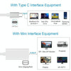USB-C / Type-C 3.1 Male to Mini DP Female HD Converter, Length: 12cm(Gold)