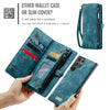 For Samsung Galaxy S25 Ultra 5G CaseMe 008 Detachable Multifunctional Leather Phone Case(Blue)