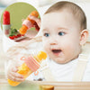 Portable Dual-purpose Baby Food Feeding Spoon Fruit Vegetable Silicone Feeding Pacifier Bottle(Nano-silver)