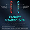 JOY-02 Gaming Left And Right Handle With RGB Lights Body Feel Bluetooth Gamepad For Switch / Switch OLED / Switch Pro / Switch Lite / Switch Joycon(White)