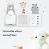 10sheets Bohemia Cute Smiley Cartoon Animal Switch Sticker Kids Room Decoration(As Show)