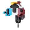 MOTOSLG Crab Motorcycle Phone Clamp Bracket M10 Ballhead Mount with Anti-theft Lock(Blue White Red)