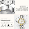 OLEVS 5563 Women Luminous Waterproof Quartz Watch(White + Gold)