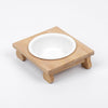Bamboo Elevated Ceramic Cat Bowl - Single