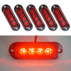 5 PCS MK-087 Car / Truck 4LEDs Side Marker Indicator Lights Bulb Lamp (Red Light)