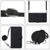 For Alcatel 1S / 3L 2021 Crossbody 3D Embossed Flip Leather Phone Case(Black)