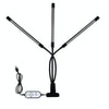 LED Plant Lamp Full Spectroscopy Natural White Remote Control Dimming Plant Growth Lamp, Power: 27W Three Head