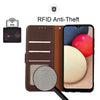 For Alcatel 1B 2022 KHAZNEH Litchi Texture Leather RFID Phone Case(Brown)