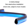 10pcs/pack Car Air Conditioner Vent U-Shaped Electroplating Decorative Strip(Plating Gold)