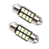 2 PCS DC 12V 2W 31MM 8 SMD-3528 LEDs Bicuspid Port Decoding Car Dome Lamp LED Reading Light(Ice Blue Light)