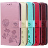 For Xiaomi Mi 11 Lite Rose Embossed Horizontal Flip PU Leather Case with Holder & Card Slots & Wallet(Gold)