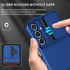For Samsung Galaxy A16  4G / 5G Stereoscopic Holder Sliding Camshield Phone Case(Blue)