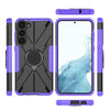 For Samsung Galaxy S23+ 5G Armor Bear Shockproof PC + TPU Phone Case with Ring(Purple)