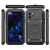 For iPhone 11 Pro Dustproof Shockproof Waterproof Silicone + Metal Protective Case(Black)