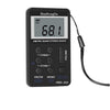Portable AM / FM Two Bands Rechargeable Stereo Radio Mini Receiver with & LCD Screen & Earphone Jack & Lanyard (Black)