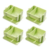 4pcs Powder Puff Egg Storage Box Breathable Wall Mounted Plastic Case(Green)