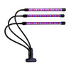 30W Triple Heads Adjustable Spectrum Timing LED Lamp for Plant Growth Lighting, DC 5V