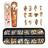 12 Grid Flat Bottom Shaped Nail Rhinestones Nail Decoration, Specification: 28