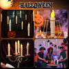 12pcs /Set LED Floating Candles Lights With Remote Control Christmas Halloween Decoration, Style: Pattern Magic Wand(Yellow Flash)