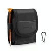 HAWEEL Flip Phone Nylon Cloth Belt Clip Carrying Pouch Bag (Black)
