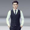 Men Vest Slim Korean Work Clothes Suit Vest Groomsmen Professional Wear Men Vest, Size: XXXXXL(Black)