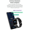 T50 1.85 inch Silicone Band IP67 Waterproof Smart Watch Supports Voice Assistant / Health Monitoring(Black)