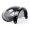 Soman Motorcycle Bubble Visor Open Face Helmet Visor Helmet Windshield Shield with Transparent Frame(Mirror)