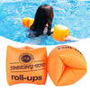 Children Arm Circle Learning Swimming Training Circle Adult Swimming Sleeve Safety Double Air Bag Floating Ring(Orange)